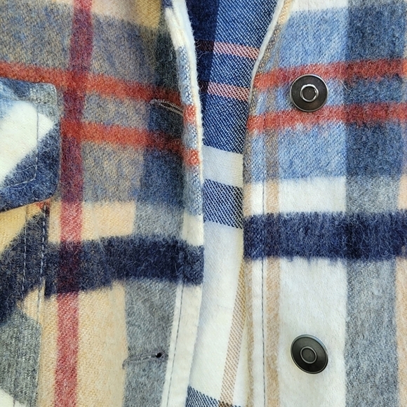 Zara Plaid Wool Shacket Overshirt Size XL - Picture 9 of 14